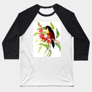 Green-billed toucan Tropical Jungle design Baseball T-Shirt